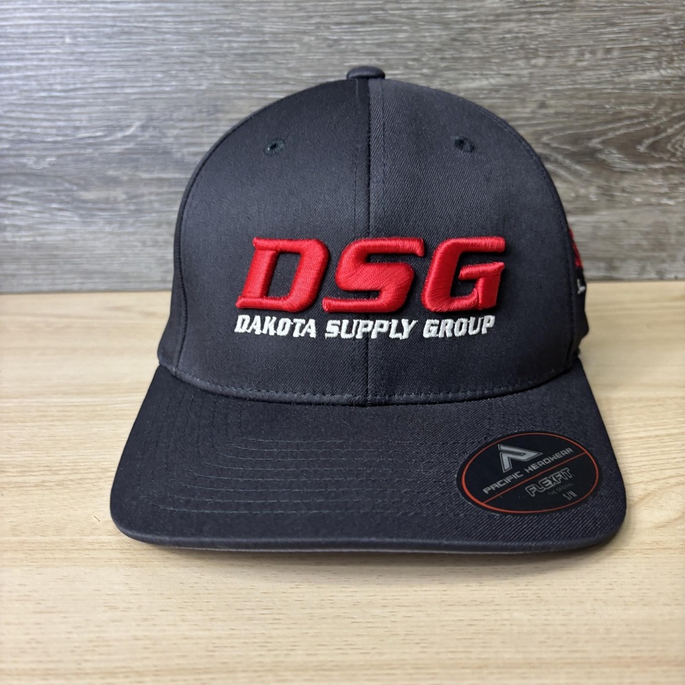 Dakota Supply Group Hat Cap Fitted Mens Small Medium Black Flexfit Lukjan Promo